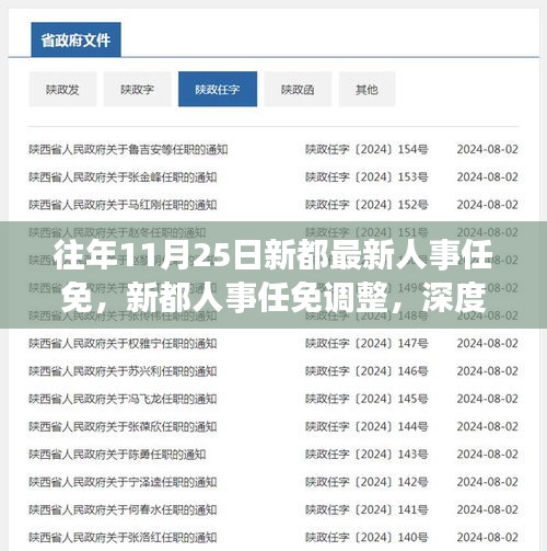 新都人事任免调整深度解析与观点阐述，历年11月25日最新动态