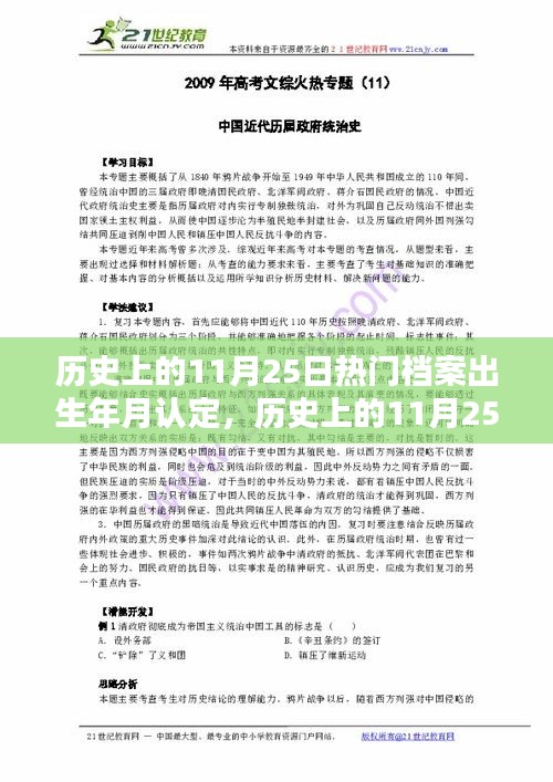 历史上的11月25日热门档案出生年月认定详解与产品全面评测报告