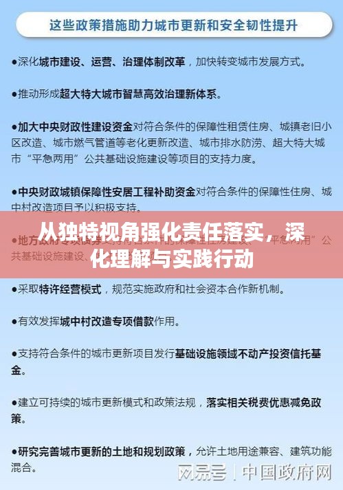 从独特视角强化责任落实，深化理解与实践行动