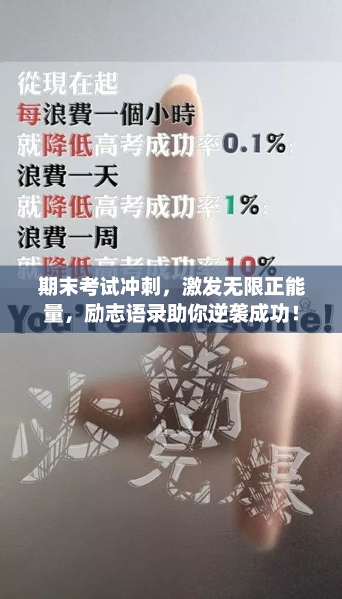 期末考试冲刺，激发无限正能量，励志语录助你逆袭成功！