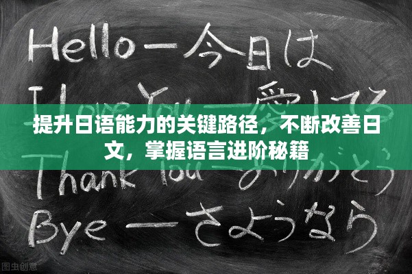 提升日语能力的关键路径，不断改善日文，掌握语言进阶秘籍